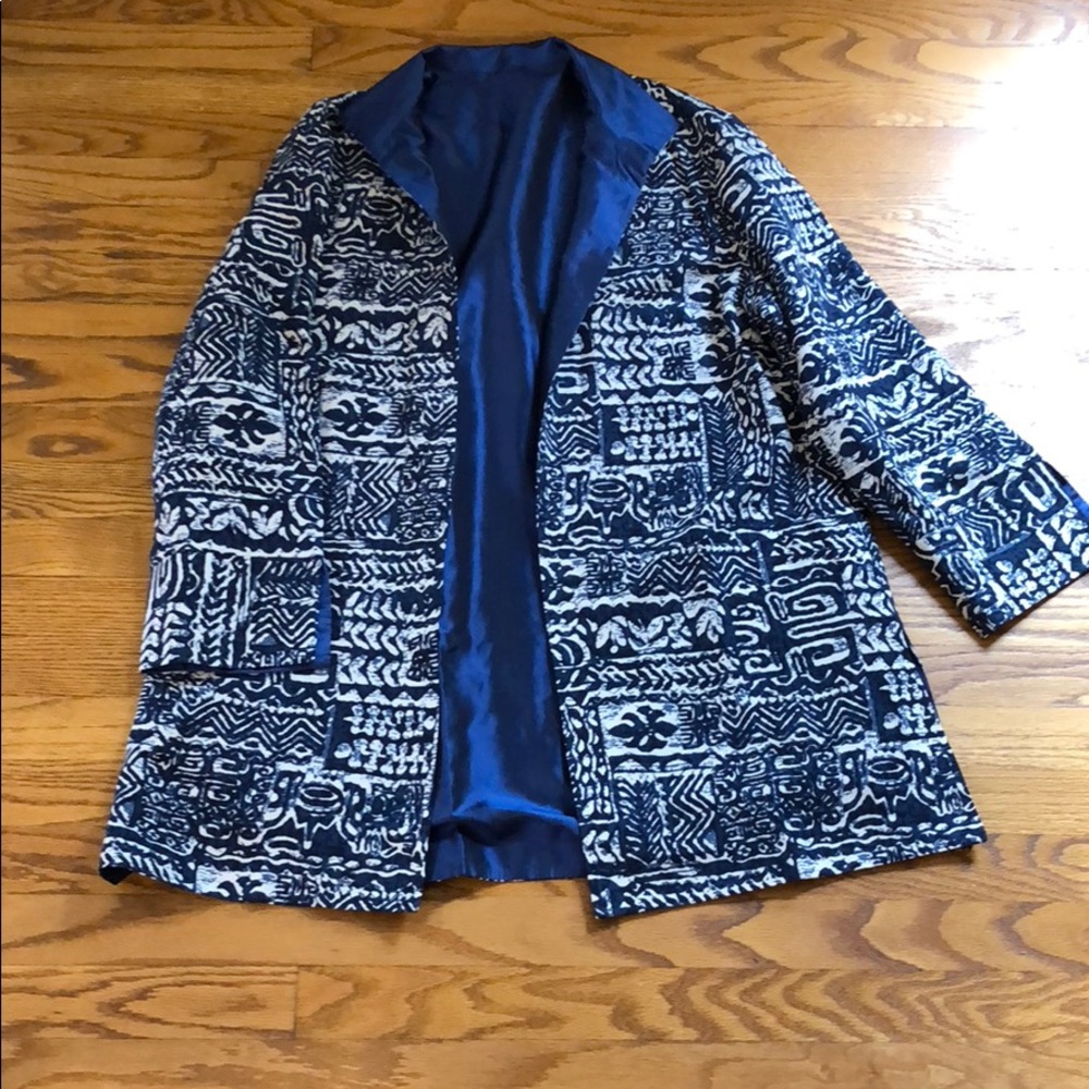 🆕 Blue and White Blazer Jacket